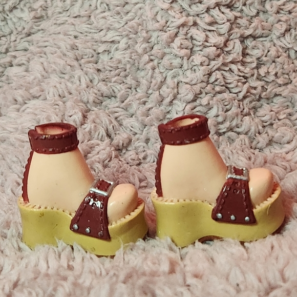 Mattel Barbie My Scene Red Platform Doll Sandals Shoes 2003 Spring Break Chelsea - Picture 4 of 6